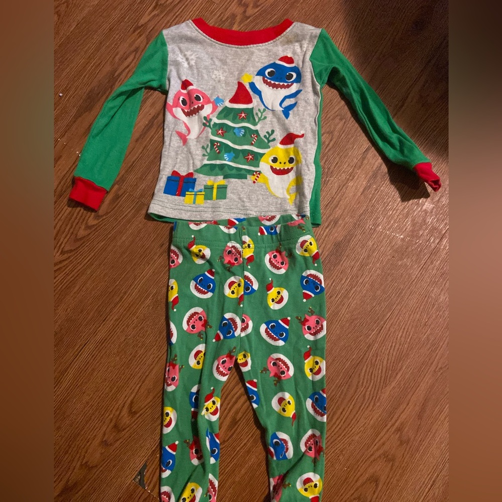Size 18 months. Baby shark Christmas pajamas